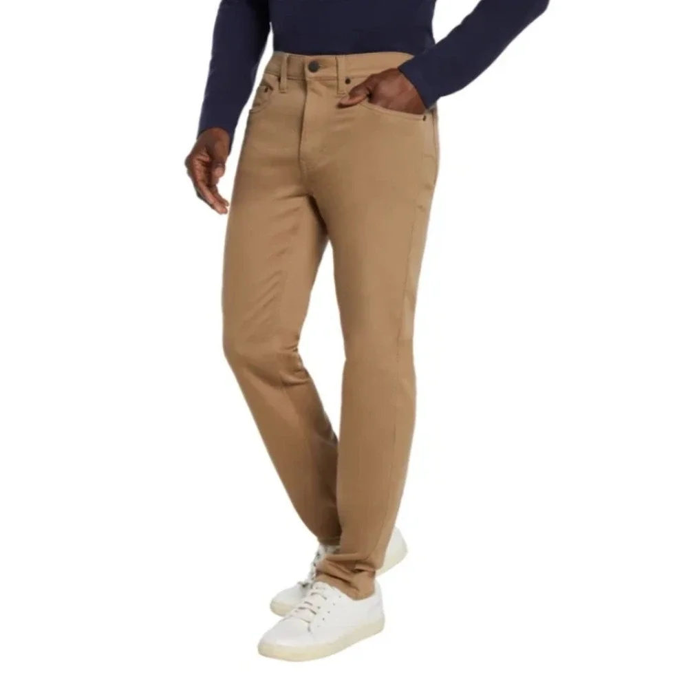 Banana Republic Mens Stretch 5‎ Pocket Pant Cotton Spandex Dark Tan 40x30(27)